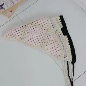 [신상오픈런]여성용 봄 여름 외출복 이색 펀칭 니트 바인딩 두건 (33650066)