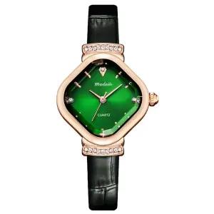 미니 스퀘어 여성 정장 패션 가죽 학생 여자 손목시계 ePu8+5lUf