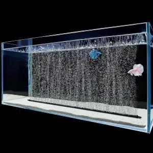 페어우구이 수족관 에어 스톤 47.2인치 길이 변형 고무 어항 버블러 수족관용 버블 월 커튼 바닷물 담수용