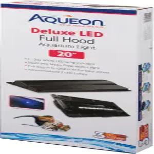 Aqueon LED 디럭스 어항용 전체 덮개(LED 조명 포함) 블랙 20인치