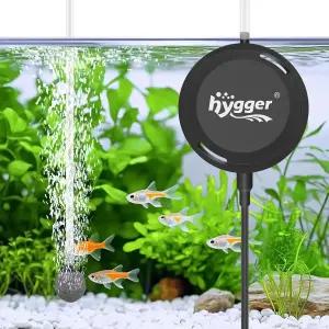 하이거 미니 1.5W 어항 아쿠아리움 사일런트 에어 펌프 액세서리 어항용 산소 에어레이터 키트 0.5-12갤런