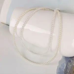 [콩심팥심]시후주얼리 데일리 4mm 오스트리아산 스왈 크리스탈 진주 목걸이