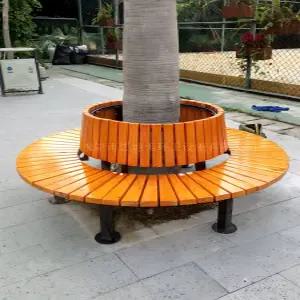 조경 원형벤치 펜션 카페 원목 철제 가든체어 수목보호 야외용 휴게