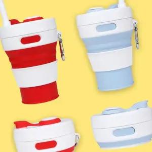 휴대용 사무실 개인용 가벼운 예쁜 캠핑 접이식 텀블러 학생 빨대