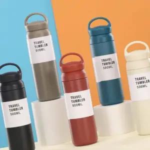 스텐 휴대용 학생 텀블러 사무실 개인용 보냉 가능 캠핑 제작 500ml 라벨 보온 각인