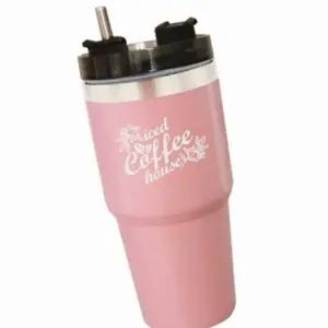 스텐 스텐빨대 물병 600ml 1P 핑크 텀블러 에코 물통