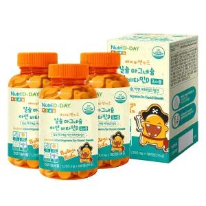 뉴트리디데이 베이비앤키즈 칼슘 마그네슘 아연 비타민D 1200mg×180정 3개 성장기어린