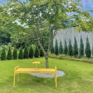 철제 벤치의자 야외 테라스 라운지체어 정원 스틸 파고라 휴게시설