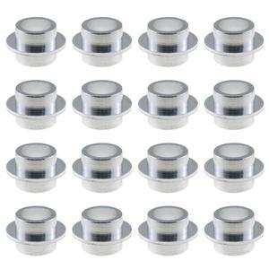 LUORNG 16PCS 롤러 스케이트 베어링 스페이서 8mm 실버 알루미늄 합금 샤프트 인라인 액세서리 스케이트보드 전동 스쿠터용