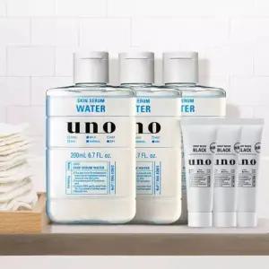 우노 스킨 세럼 워터 A 200ml 3개 + 휩 워시 블랙 30ml