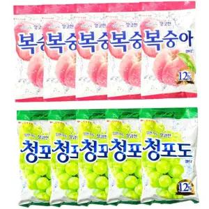 과일사탕세트 복숭아캔디5개+청포도캔디5개 캔디