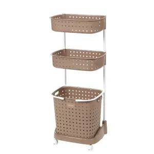 보관 수건 플라스틱 2단 의류 선반 정리바구니