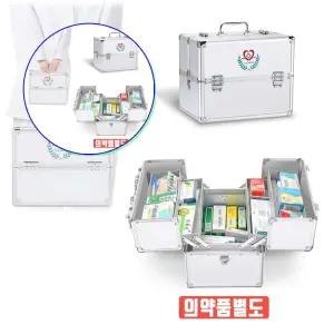 쌍문상회 알루미늄 휴대용 응급 상비약 보관함 비상 구급상자