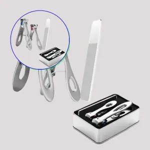 쌍문상회 네일케어 두꺼운 발톱 깎이 대 소+글라스 파일 세트 2 손톱깍이대