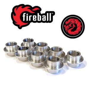 파이어볼 알루미늄 셀프 센터링 베어링 스페이서 - 인라인 스케이트, 롤러 스케이트보드, 롱보드용 8팩 간편한 설치 세트