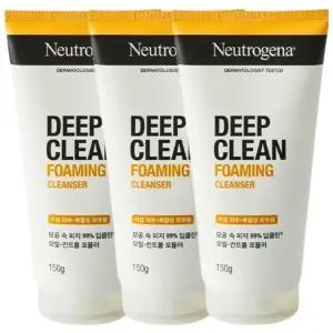 뉴트로지나 딥클린 포밍 클렌저 150g x3개 클렌징폼