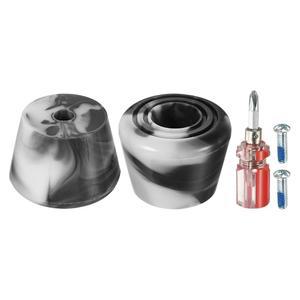 드라이버, 롤러 스케이트 액세서리 교체용 82A 고무 브레이크 스톱퍼 블록 1쌍, 혼합 블랙 화이트로 PATIKIL 토 스톱