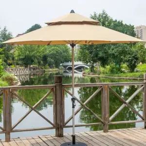 야외용 파라솔테이블 4인용 리조트 가든 카페 세트