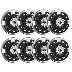 실내외 교체용 베어링이 장착된 72mm Nattork 8팩 인라인 스케이트 휠 - 부드러운 라이딩을 위한 고성능 내구성 블랙