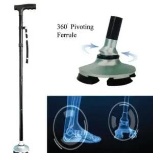 보행지팡이 인생띵작 서있는 접이식사발 노인 효도 지팡이 S/L