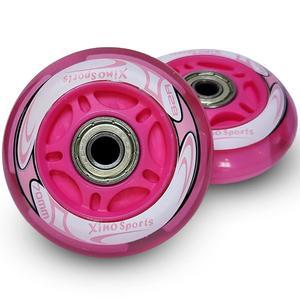 LED 조명이 있는 Xino 스포츠 인라인 스케이트 교체용 휠, 베어링 , 2mm, 70mm