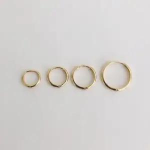 실버925 gold onetouch earring (silver925)