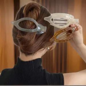 [신상오픈런]여성용 나뭇잎 디자인 헤어핀 똥머리 고정용 (33138722)