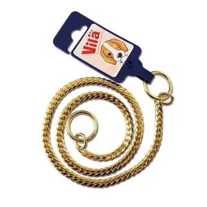 애견 골드색상 체인 7.5mm x 20 50cm 산책 목 줄 리드