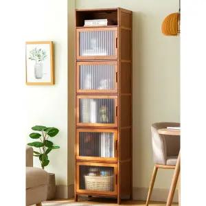 깊이 43cm 책장 좁은 밀폐도어 불투명 투명 선반 도어 수납장 반투명 원목 캐