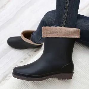 겨울장화 따뜻한 여성 기모 방한화 레인부츠 털장ㅎ와 선상낚시 남성