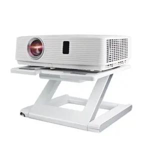 가정용 프로젝터 거치대 테이블 높이조절 브라켓 접이 화이트