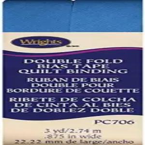 라이트 117-706-121 더블 폴드 퀼트 바인딩 7/8 x 3 야드 도자기 블루