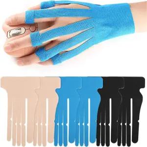 손목 및 손가락용 운동학 테이프 6개 프리컷 터널 손가락 관절용 볼링 방수 통기성 라텍스 프리 저자극성