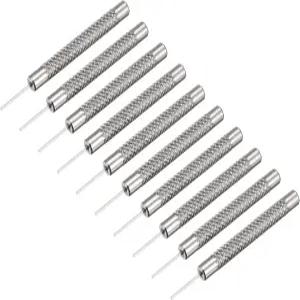 uxcell 시계 밴드 핀 펀치 0.7mm 다이아 스트랩 링크 제거기 수리 도구 10개