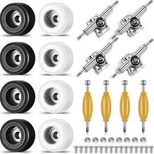 Zhehao 16개 표준 핑거보드 공구 세트 CNC 선반 베어링 휠 너트 드라이버 드라이버(블랙 및 화이트) 34mm