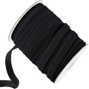 재봉 솔기 헤밍 배관 퀼팅용 Jetec 더블 폴드 바이어스 테이프 바인딩 1/2 인치 x 50 야드(블랙)