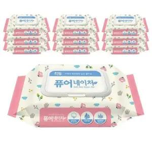 [리빙] 리빙 퓨어 네이처 물티슈 캡형 100매 10팩