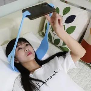 (본품 누어BOM(스마트폰 거치대))자유자재 스마트폰 목 거치대 목걸이 핸드폰 거치대 휴대용 침대