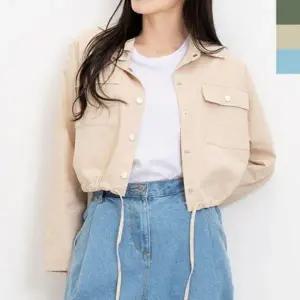 여성용 크롭 재킷 가벼운 봄 여름 가을 포켓 아우터 숏자켓 캐주얼 outer 캐주얼자켓 여성 아우터