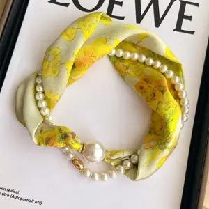 은창]이지 마그네틱 진주 네클리스 세트 스카프 여성 봄 여름 스카프 머플러 목도리 가을 겨울 여자 머플러