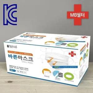 [하프클럽/]바른마스크 블랙 개별포장30p