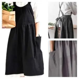 린넨 앞치마 블랙 요양보호사앞치마 커피앞치마