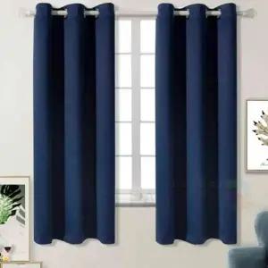 미나 아일렛암막커튼 2장 네이비 가벼운암막커튼 단열암막커튼 암실커튼 가리개커튼 작은창암막커튼