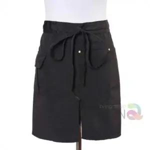 트임 허리앞치마 블랙 카페유니폼 식당앞치마 미용실앞치마 어린이집앞치마 작업용앞치마