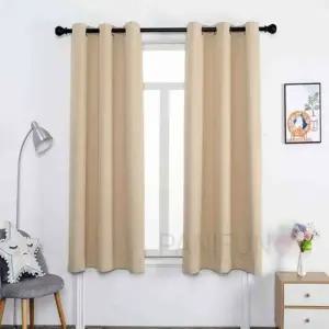 아일렛암막커튼 2장 핑크베이지 창문형암막커튼 침실암막커튼 안방커튼 창문커텐 작은창문암막커튼