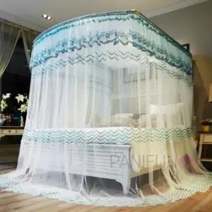 캐노피 침대모기장 120x200그린 캐노피모기장 여름모기장 침대캐노피 커튼방충망 레일모기장