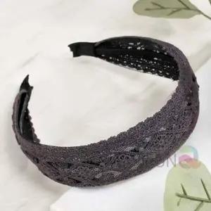 프릴 레이스머리띠 인디퍼플 프릴머리띠 여성헤어밴드 넓은헤어밴드 헤어악세사리 여성머리띠