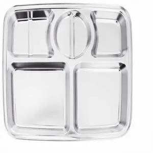 스텐 사각식판 5칸 어른식판 환자식판