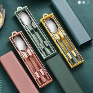 휴대용 수저 세트 케이스 통 함 스텐 스테인레스_24657165