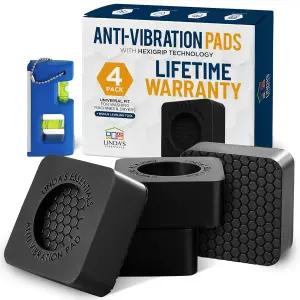 세탁기 및 건조기용 방진 패드(4개 세트) - HexiGripTM이 포함된 패드 액세서리 레벨링 진동 감쇠 매트